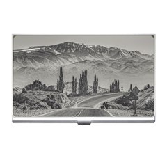 Deserted Landscape Highway, San Juan Province, Argentina Business Card Holder by dflcprintsclothing