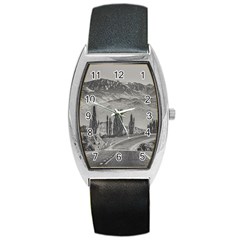 Deserted Landscape Highway, San Juan Province, Argentina Barrel Style Metal Watch by dflcprintsclothing