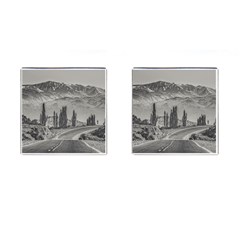 Deserted Landscape Highway, San Juan Province, Argentina Cufflinks (square) by dflcprintsclothing