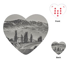 Deserted Landscape Highway, San Juan Province, Argentina Playing Cards Single Design (heart) by dflcprintsclothing