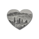 Deserted Landscape Highway, San Juan Province, Argentina Heart Coaster (4 pack)  Front