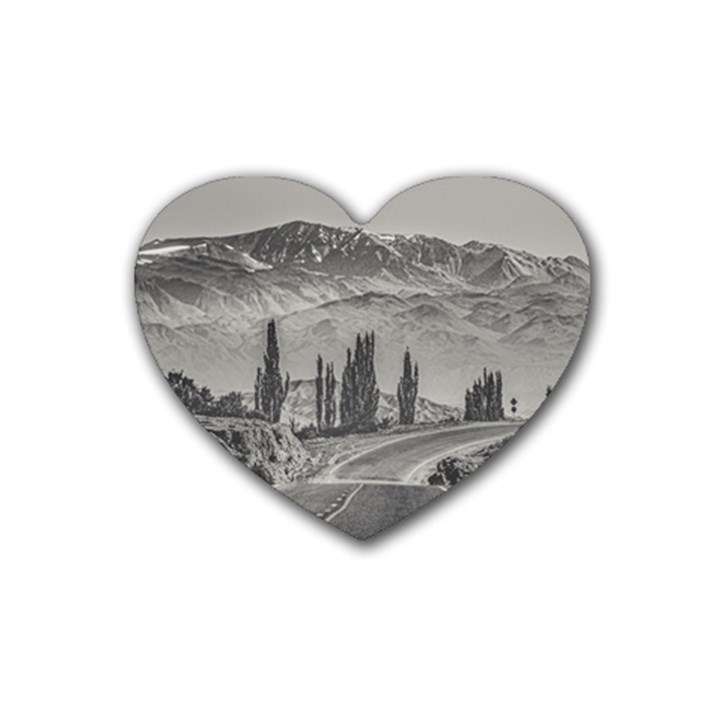 Deserted Landscape Highway, San Juan Province, Argentina Heart Coaster (4 pack) 