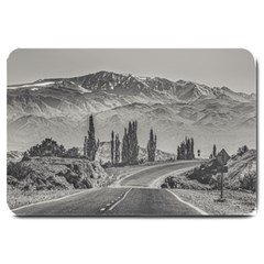 Deserted Landscape Highway, San Juan Province, Argentina Large Doormat  by dflcprintsclothing