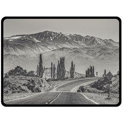 Deserted Landscape Highway, San Juan Province, Argentina Fleece Blanket (large)  by dflcprintsclothing