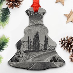 Deserted Landscape Highway, San Juan Province, Argentina Ornament (christmas Tree)  by dflcprintsclothing