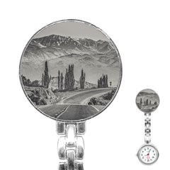 Deserted Landscape Highway, San Juan Province, Argentina Stainless Steel Nurses Watch