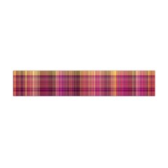 Magenta Gold Madras Plaid Flano Scarf (mini) by SpinnyChairDesigns