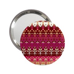 Boho Fuschia And Gold Pattern 2 25  Handbag Mirrors by SpinnyChairDesigns