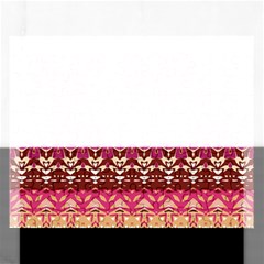 Boho Fuschia And Gold Pattern Rectangular Jigsaw Puzzl by SpinnyChairDesigns