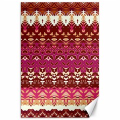 Boho Fuschia And Gold Pattern Canvas 20  X 30  by SpinnyChairDesigns