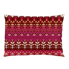 Boho Fuschia And Gold Pattern Pillow Case