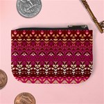 Boho Fuschia and Gold Pattern Mini Coin Purse Back