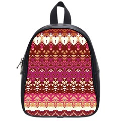 Boho Fuschia And Gold Pattern School Bag (small) by SpinnyChairDesigns