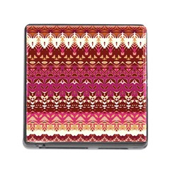 Boho Fuschia And Gold Pattern Memory Card Reader (square 5 Slot) by SpinnyChairDesigns