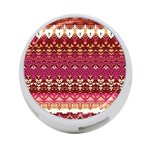 Boho Fuschia and Gold Pattern 4-Port USB Hub (One Side) Front