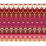 Boho Fuschia and Gold Pattern Deluxe Canvas 14  x 11  (Stretched) 14  x 11  x 1.5  Stretched Canvas