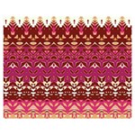 Boho Fuschia and Gold Pattern Double Sided Flano Blanket (Medium)  60 x50  Blanket Front