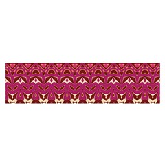 Boho Fuschia And Gold Pattern Satin Scarf (oblong) by SpinnyChairDesigns