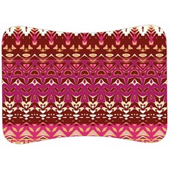 Boho Fuschia And Gold Pattern Velour Seat Head Rest Cushion by SpinnyChairDesigns