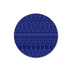 Boho Navy Blue  Magnet 3  (Round) Front