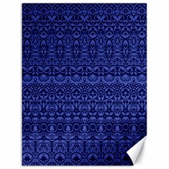 Boho Navy Blue  Canvas 18  X 24  by SpinnyChairDesigns