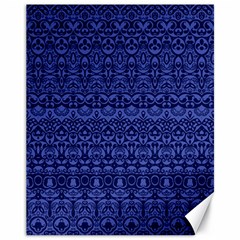 Boho Navy Blue  Canvas 11  X 14  by SpinnyChairDesigns