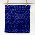 Boho Navy Blue  Face Towel Front