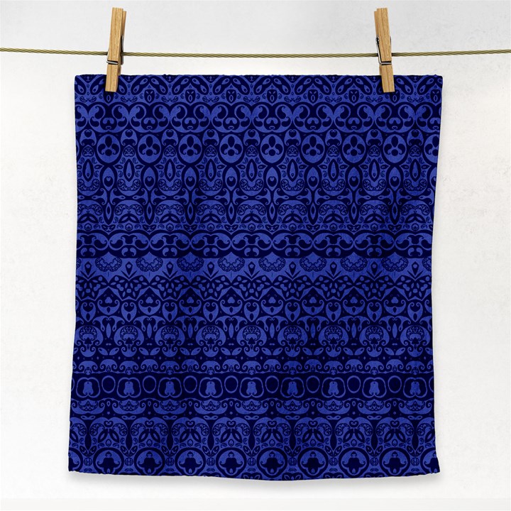 Boho Navy Blue  Face Towel