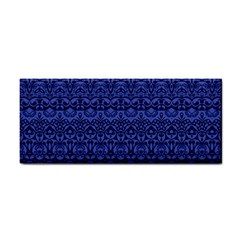 Boho Navy Blue  Hand Towel by SpinnyChairDesigns