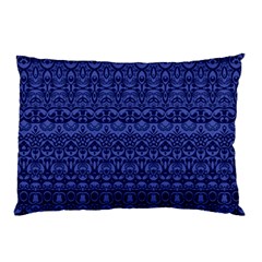 Boho Navy Blue  Pillow Case by SpinnyChairDesigns