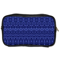 Boho Navy Blue  Toiletries Bag (two Sides) by SpinnyChairDesigns