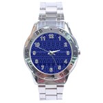 Boho Navy Blue  Stainless Steel Analogue Watch Front