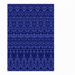 Boho Navy Blue  Small Garden Flag (two Sides) by SpinnyChairDesigns