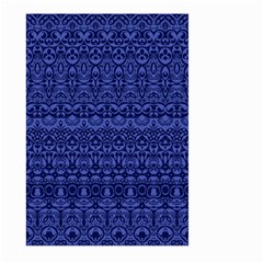 Boho Navy Blue  Large Garden Flag (two Sides) by SpinnyChairDesigns