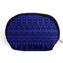 Boho Navy Blue  Accessory Pouch (medium) by SpinnyChairDesigns