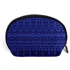 Boho Navy Blue  Accessory Pouch (large) by SpinnyChairDesigns