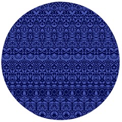 Boho Navy Blue  Wooden Bottle Opener (round) by SpinnyChairDesigns