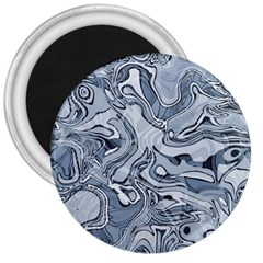 Faded Blue Abstract Art 3  Magnets by SpinnyChairDesigns