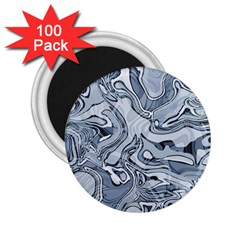 Faded Blue Abstract Art 2 25  Magnets (100 Pack)  by SpinnyChairDesigns