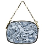 Faded Blue Abstract Art Chain Purse (Two Sides) Front