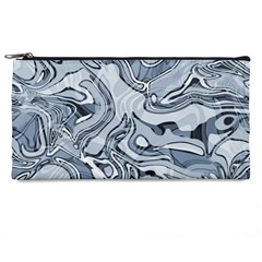 Faded Blue Abstract Art Pencil Case by SpinnyChairDesigns