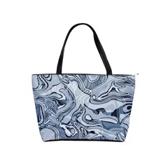 Faded Blue Abstract Art Classic Shoulder Handbag by SpinnyChairDesigns