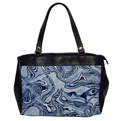 Faded Blue Abstract Art Oversize Office Handbag by SpinnyChairDesigns