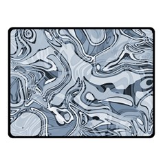 Faded Blue Abstract Art Fleece Blanket (small) by SpinnyChairDesigns