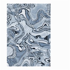 Faded Blue Abstract Art Small Garden Flag (two Sides) by SpinnyChairDesigns