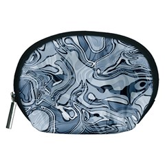 Faded Blue Abstract Art Accessory Pouch (medium) by SpinnyChairDesigns