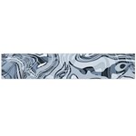 Faded Blue Abstract Art Large Flano Scarf  Front