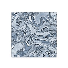 Faded Blue Abstract Art Satin Bandana Scarf by SpinnyChairDesigns