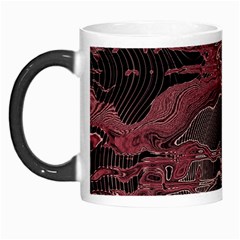 Red Black Abstract Art Morph Mugs by SpinnyChairDesigns