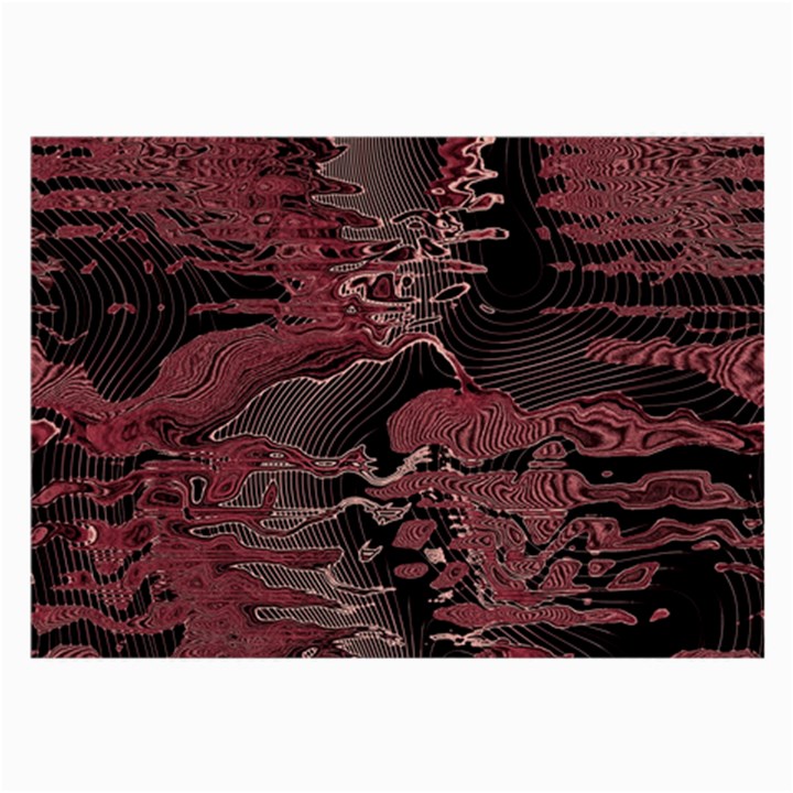 Red Black Abstract Art Large Glasses Cloth (2 Sides)